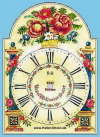 Faller-Uhren Lackschilderuhr Motiv Sulen Nr. 0592 Blumenkorb mit Rosenstrau